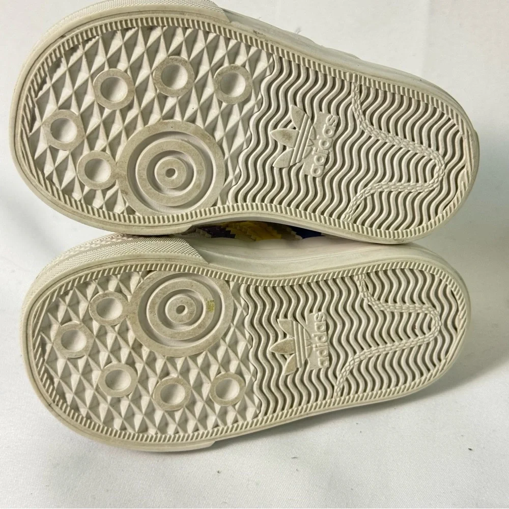 Adidas Originals Nizza Kids Toddler sz 4K BEE-Lieve Flowers‎ Yellow Canvas Shoes